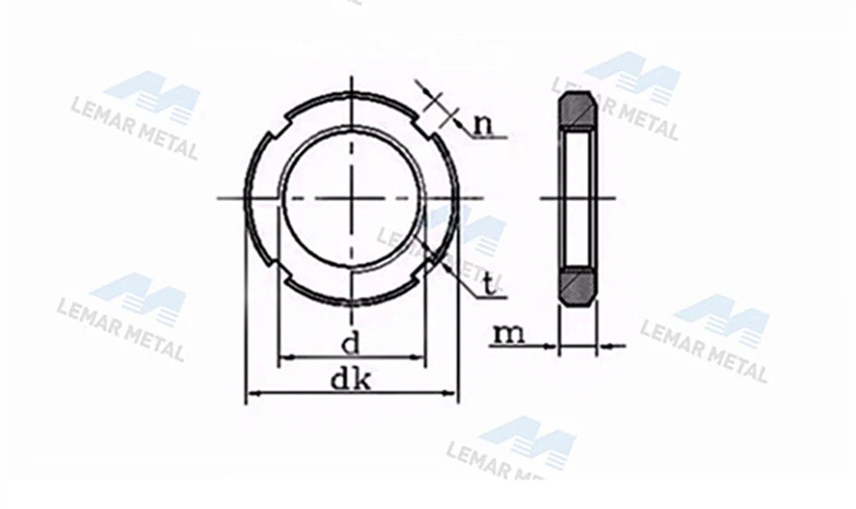 Retaining Slotted Round Nuts Retaining Slotted Round Nuts